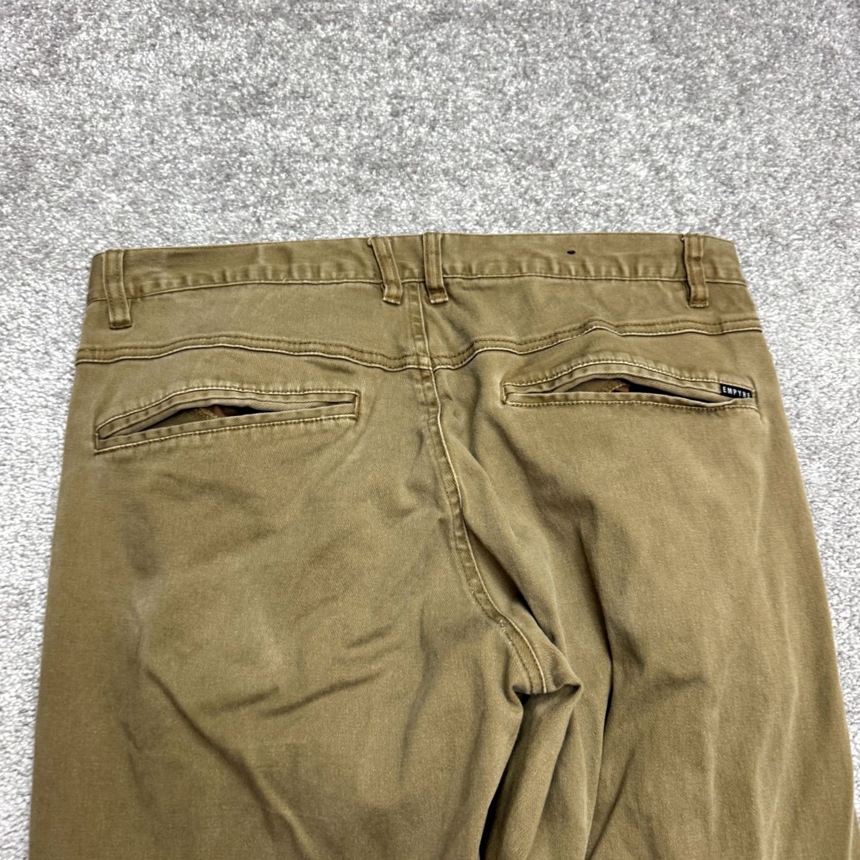 Empyre Empyre Skeletor Slim Straight Chino Pants Mens 34 Khaki Green 31 Inseam Pockets Vintage No Size US 34 / EU 50 - 6 Thumbnail