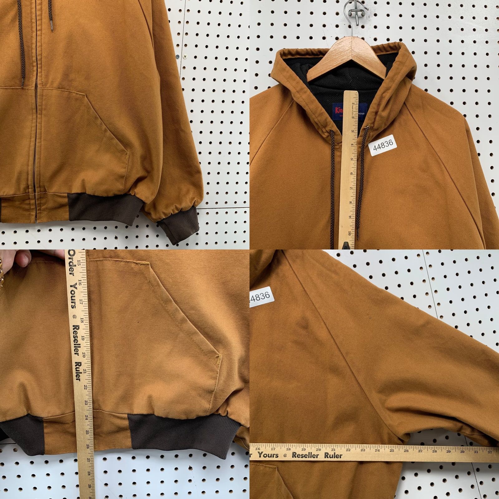 Vintage VINTAGE King Louie Jacket Men L Brown Canvas Duck Bomber Lined 90s Workwear USA Kings Louie Men Brown Canvas Jacket Size US L / EU 52-54 / 3 - 8 Thumbnail