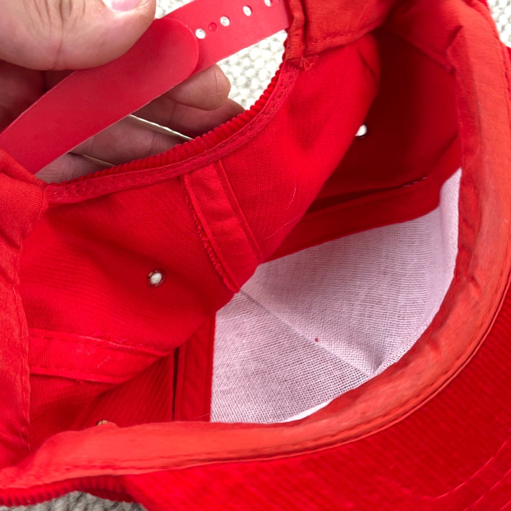 Vintage VINTAGE Bob Evans Corduroy Snapback Hat Men Red 90s Racing Food Retro Outdoor Size ONE SIZE - 7 Thumbnail