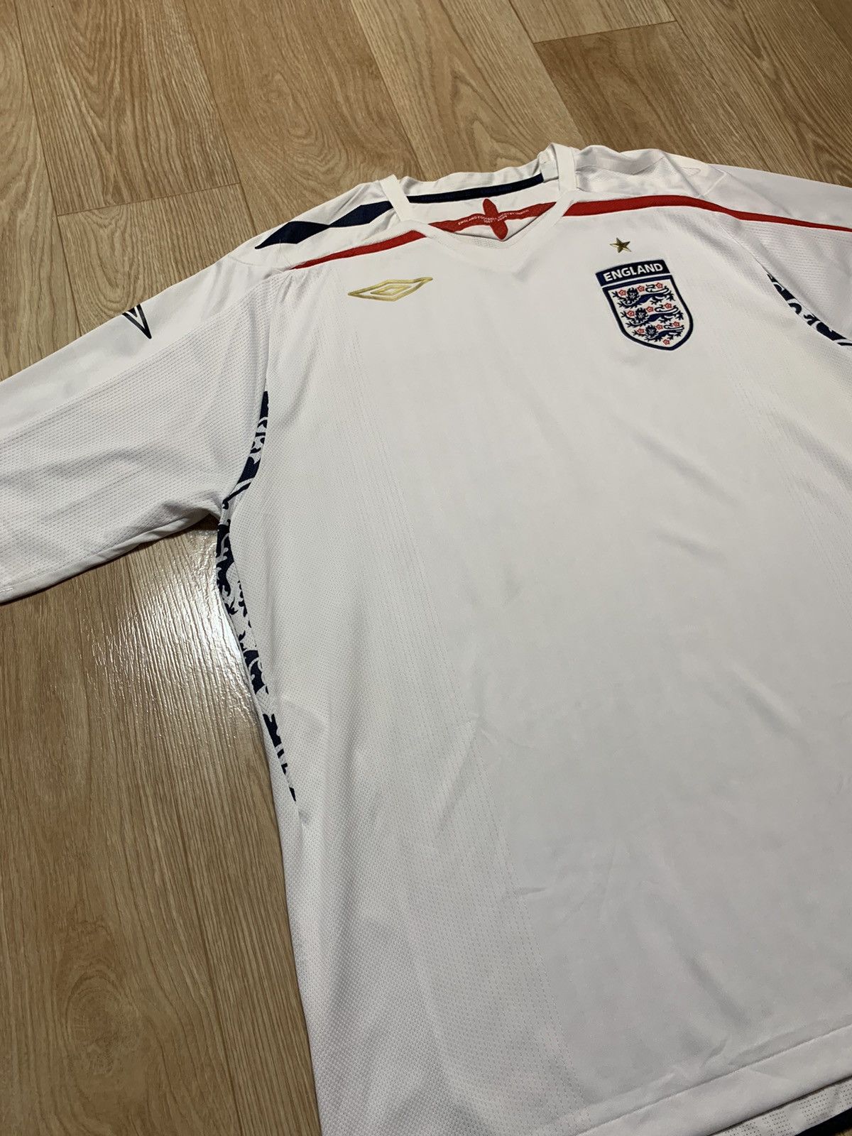 Umbro Vintage 2007-2009 Umbro England Soccer Jersey T-Shirt Size US XXL / EU 58 / 5 - 3 Thumbnail
