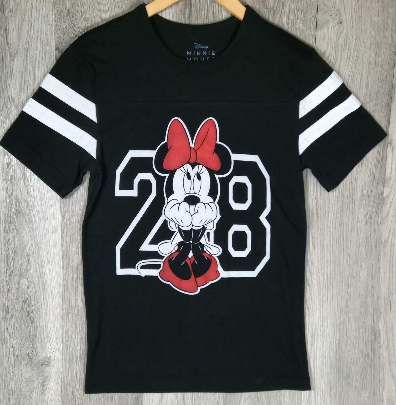 Disney Disney Minnie Mouse 28 Logo Women's Black Striped Sleeve S#7 Size S / US 4 / IT 40 - 1 Thumbnail