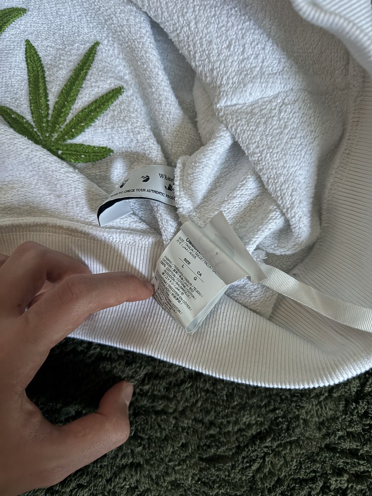 Off-White Off-White Weed Arrows Over Hoodie Size US L / EU 52-54 / 3 - 8 Thumbnail