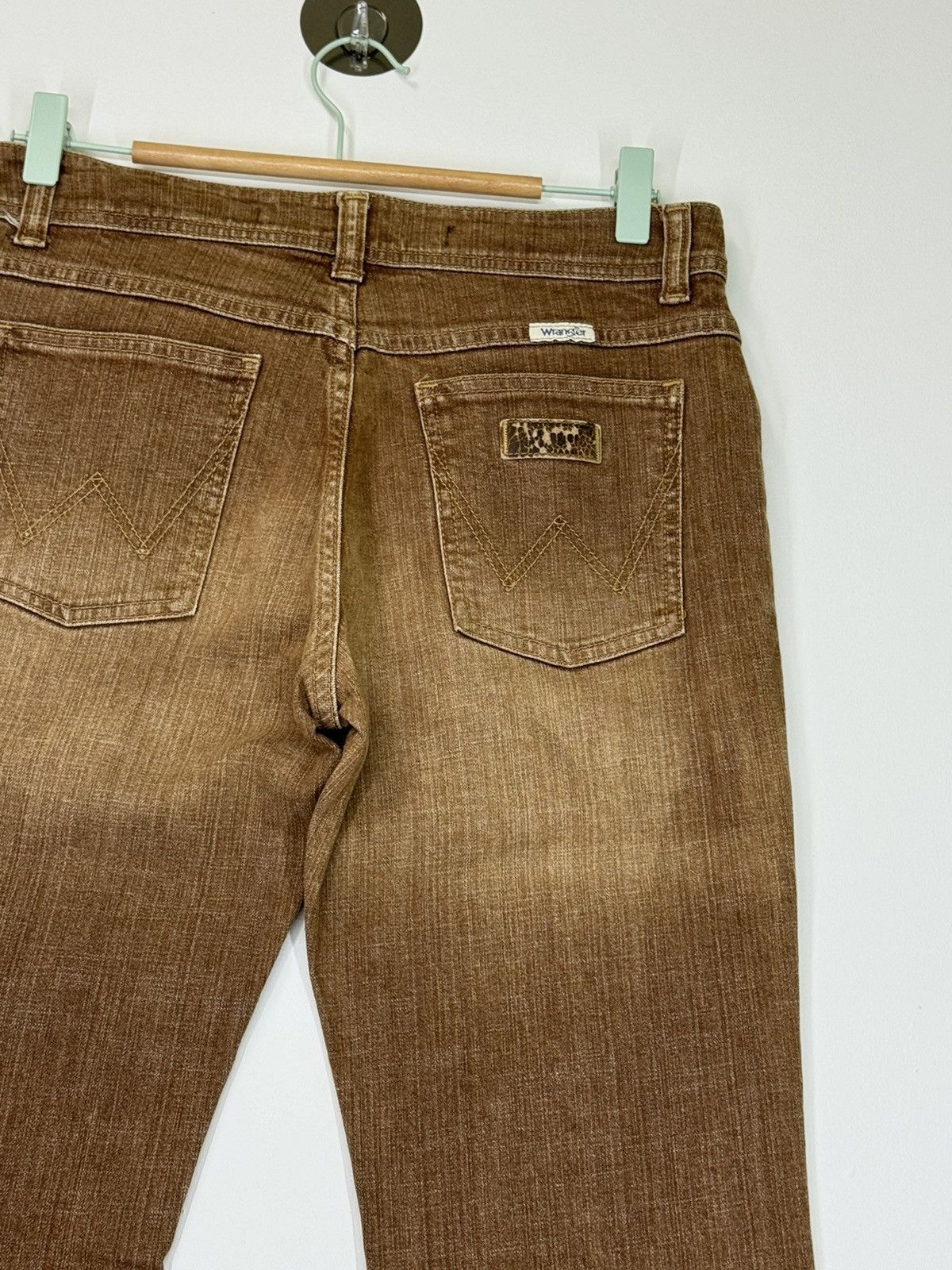 Japanese Brand Flare Vintage Wrangler Brown Wide Leg Denim Size US 28 / EU 44 - 10 Thumbnail