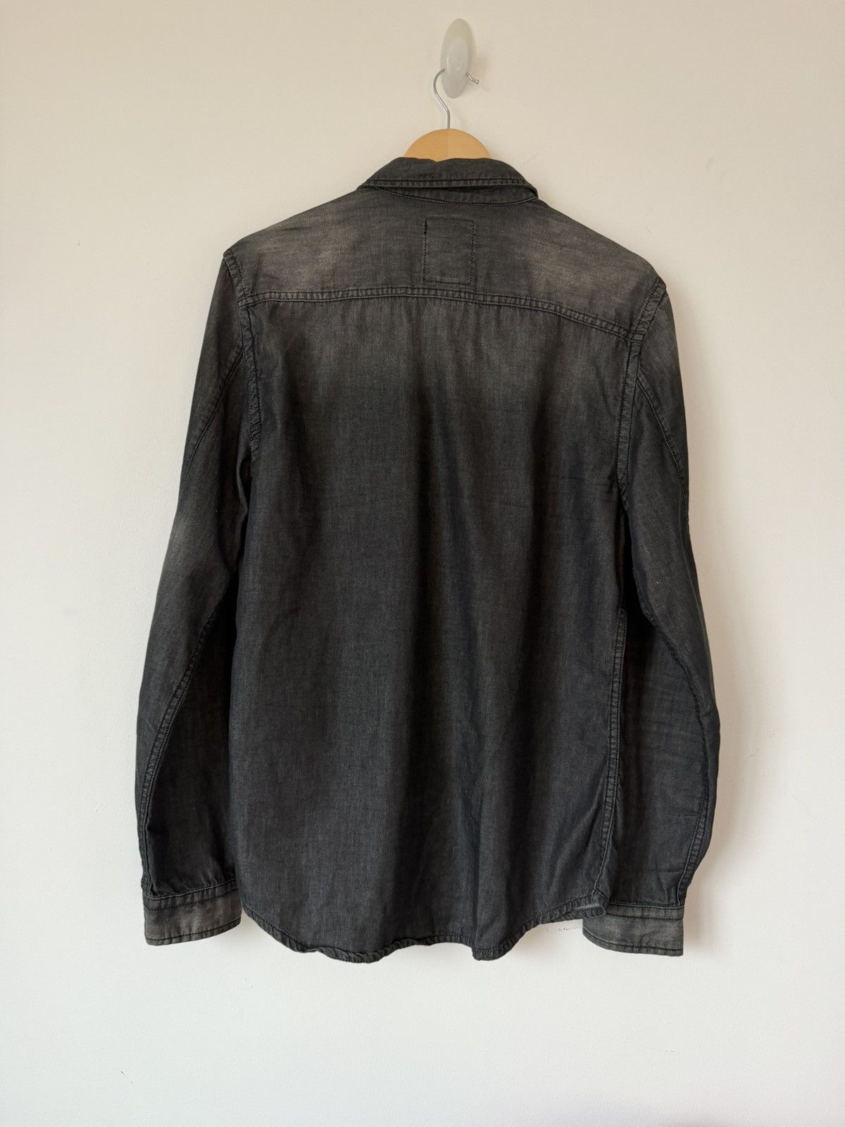 Guess Guess Black Washed Denim Button Up Shirt Men’s Medium Slim Size US M / EU 48-50 / 2 - 2 Thumbnail