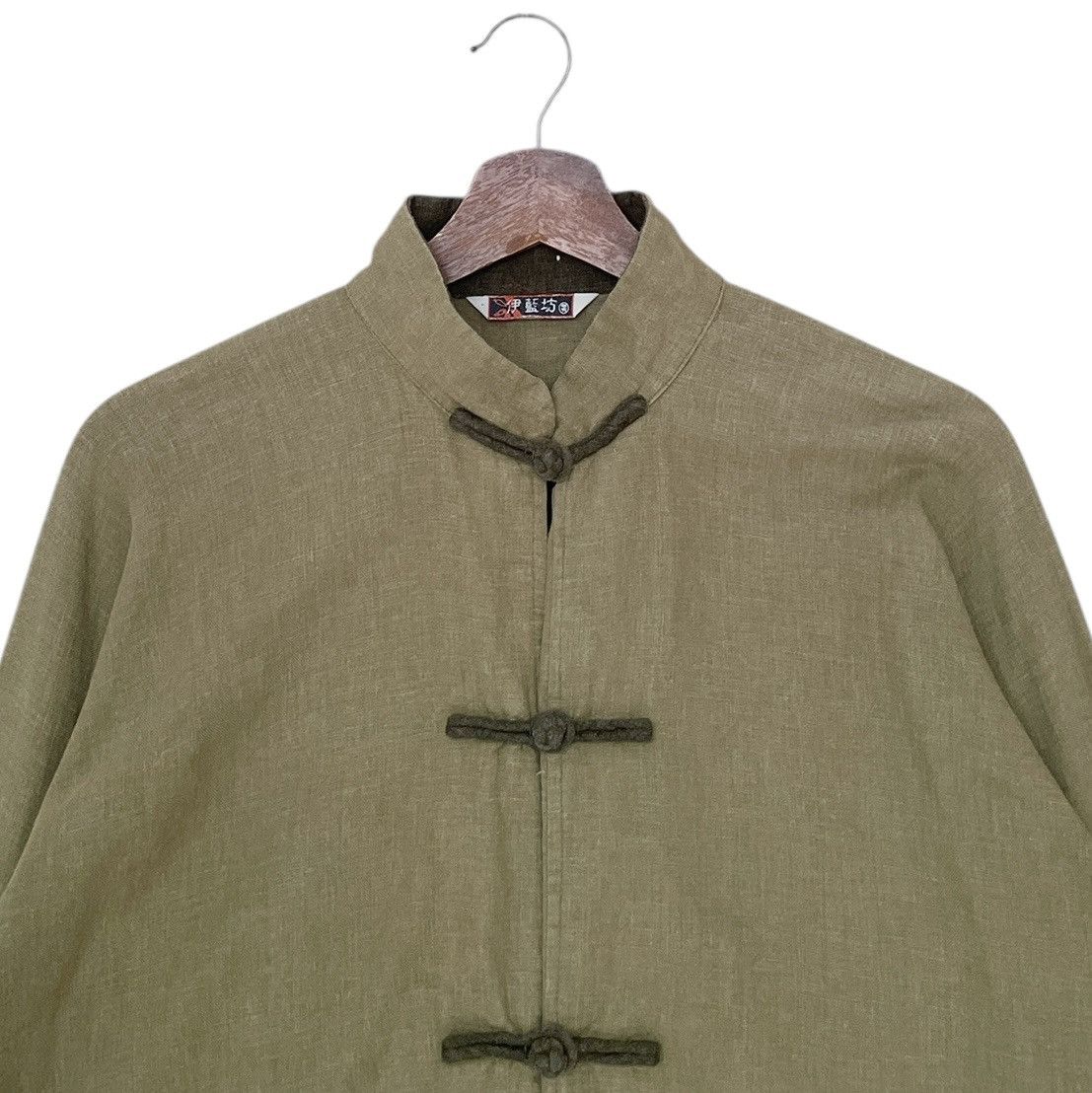 Vintage Vintage Japanese Brand Kung-Fu Linen Shirt 1990s Size US M / EU 48-50 / 2 - 7 Thumbnail