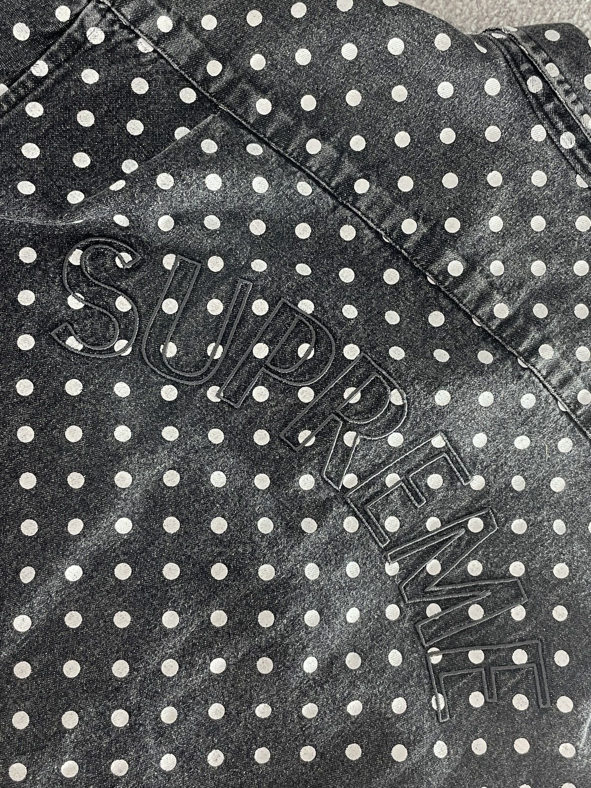 Supreme white and black denim polka dot supreme button up shirt Size US M / EU 48-50 / 2 - 3 Thumbnail