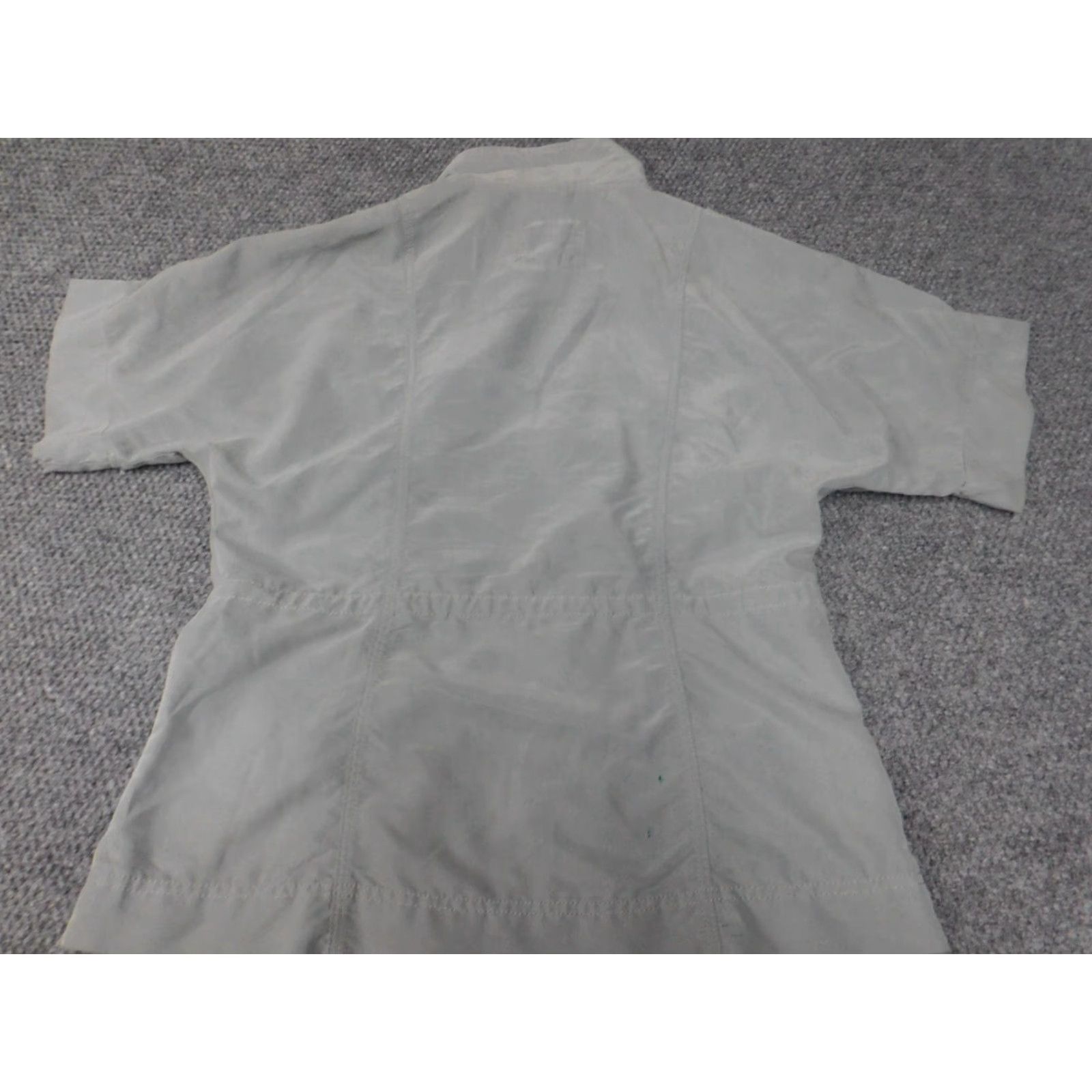 Ann Taylor Ann Taylor Loft Jacket Short Sleeve Gray Zip Modal Rayon Spring Fall Mid-Length Casual Women's M.jpg Size 32" / US 10 / IT 46 - 6 Thumbnail