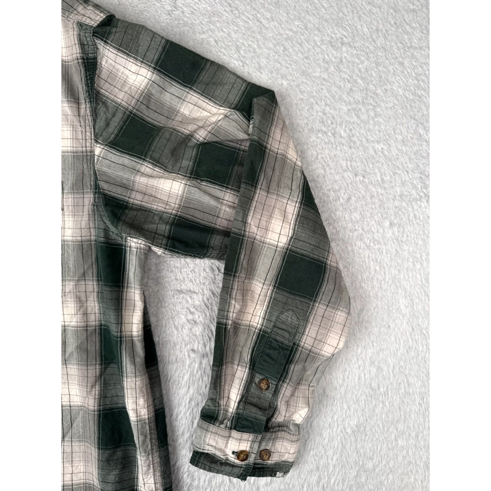 Carhartt Carhartt Shirt Men Large Green Plaid 100% Cotton Button Up Long Sleeve Casual Workwear Outdoor Mens Shirt Size US L / EU 52-54 / 3 - 2 Thumbnail