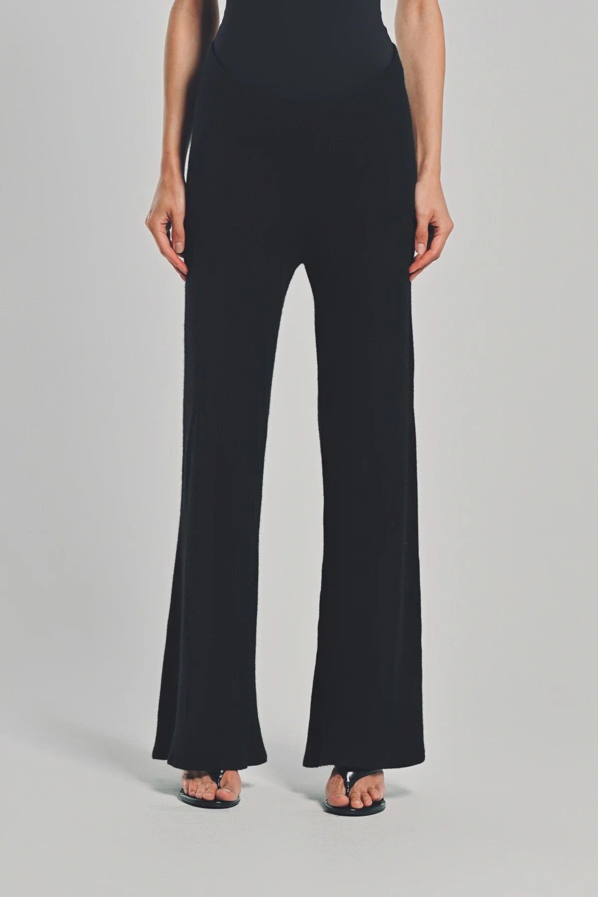 The Elder Statesman $895 The Elder Statesman Delicash Black Flare Pant Size 34" / US 12 / IT 48 - 1 Thumbnail