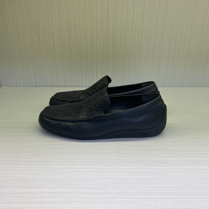 Gucci Gucci Black Leather Slip-On Shoes for Men Size US 8.5 / EU 41-42 - 1 Thumbnail