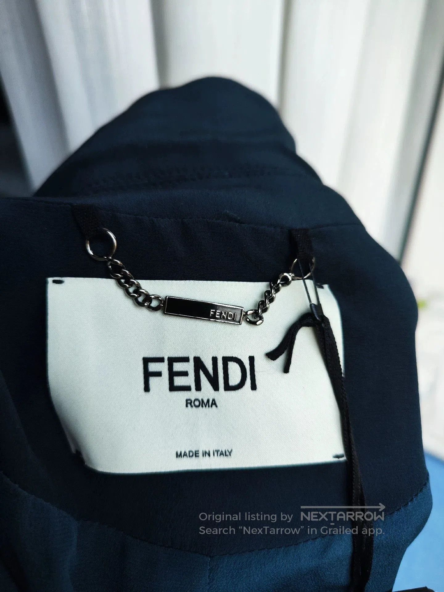 Fendi fendi women's dark blue silk blazer. Size US M / EU 48-50 / 2 - 2 Thumbnail