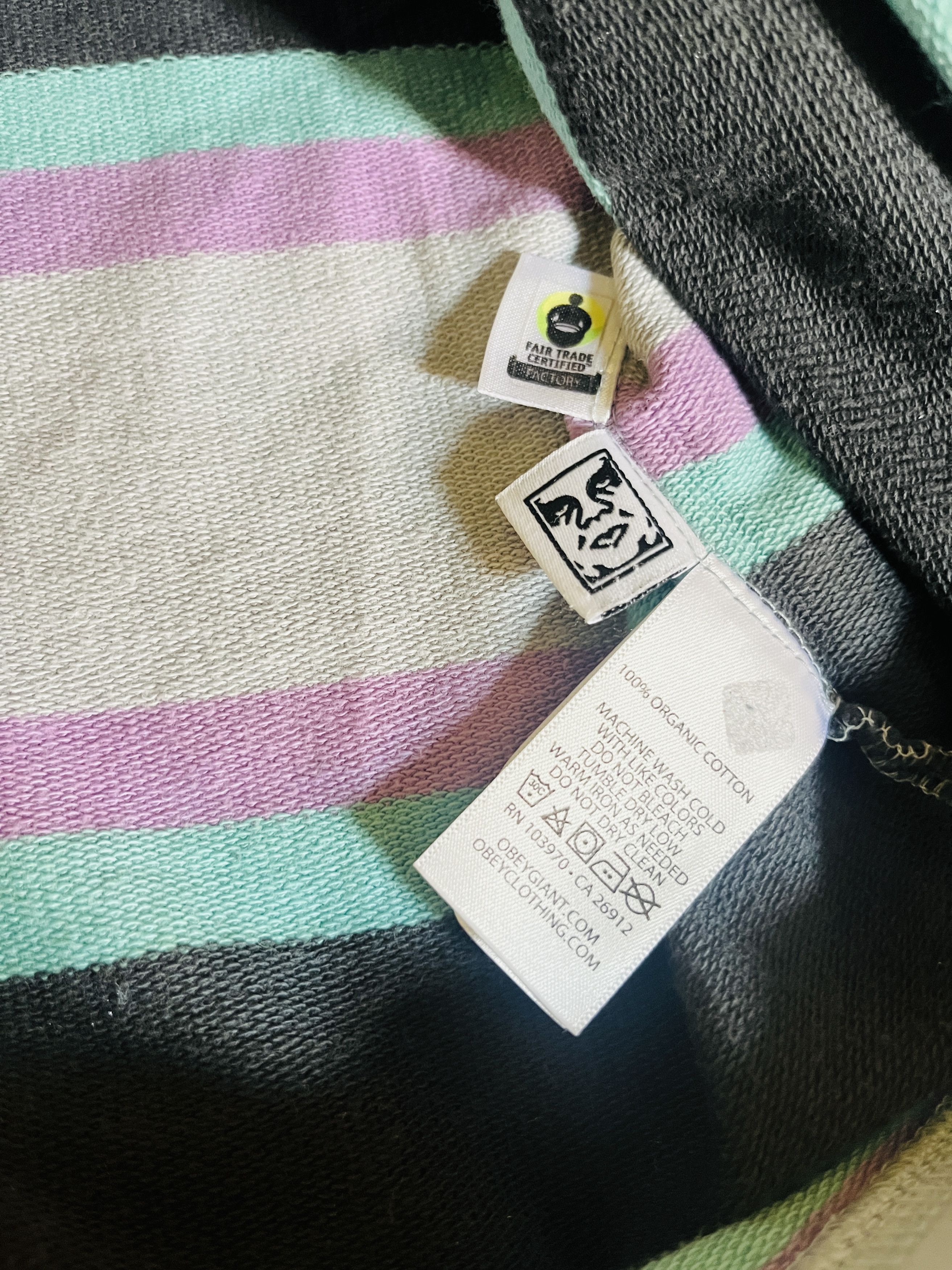 Obey OBEY Striped Crew Neck Sweatshirt Mens Medium Multicolor Size US M / EU 48-50 / 2 - 6 Thumbnail