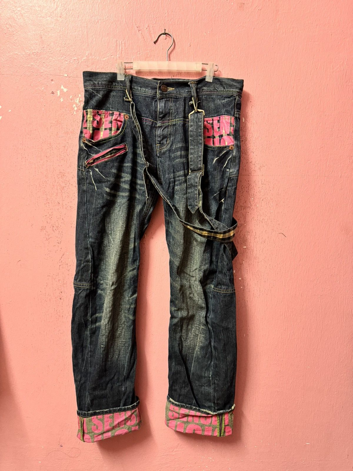 image of Memory Special Baggy Bondage Style Jeans in Blue, Men's (Size 34)