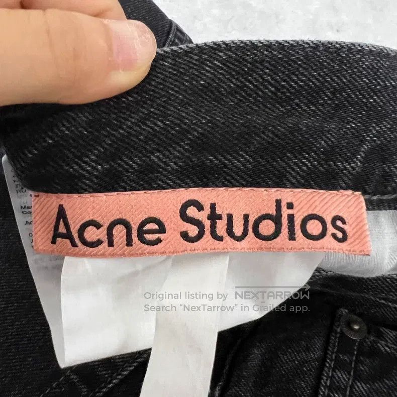Acne Studios Acne Studios Black Washed Wide Leg Jeans Size US 30 / EU 46 - 3 Thumbnail