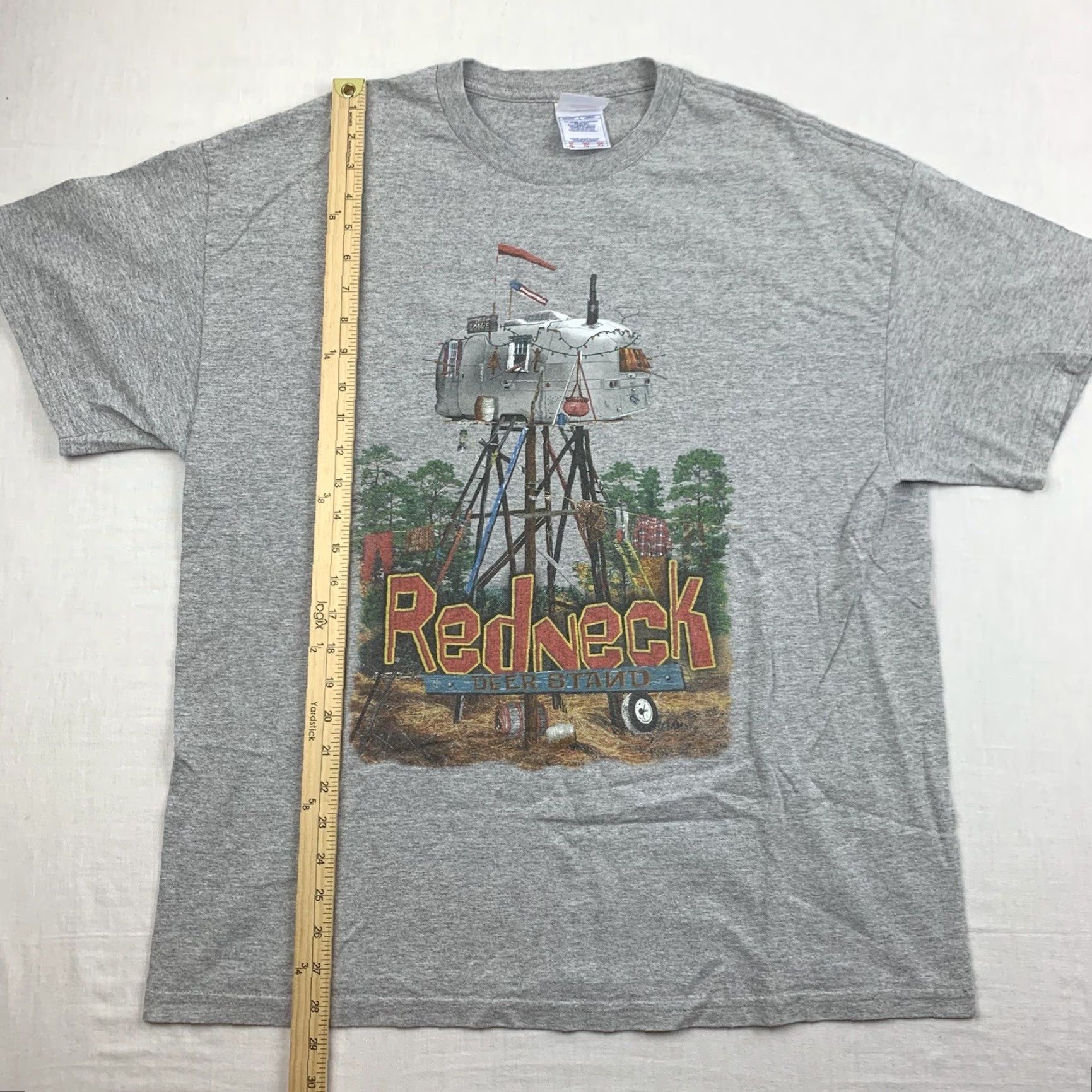 Vintage VINTAGE Redneck Deer Stand Shirt Adults XL Gray Funny Graphic Tee Y2K Fun Country Size US XL / EU 56 / 4 - 4 Thumbnail