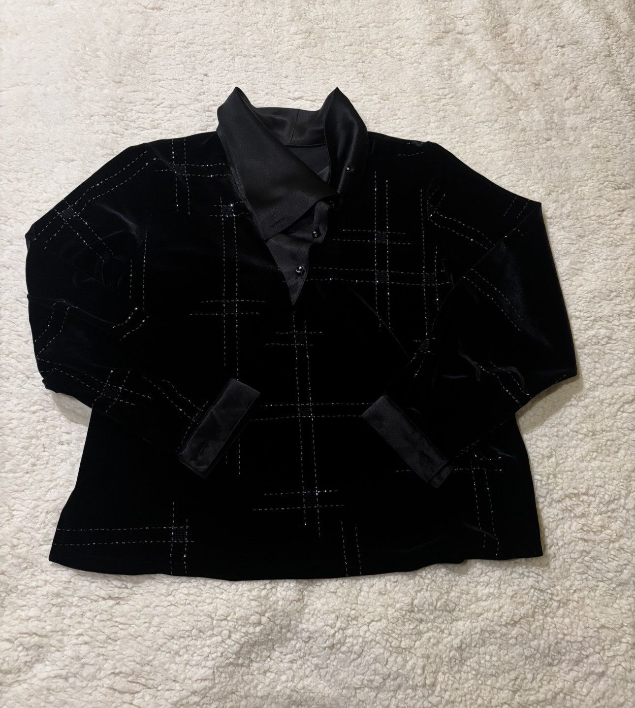 Other Women’s black velvet Top0826 Size L / US 10 / IT 46 - 1 Thumbnail