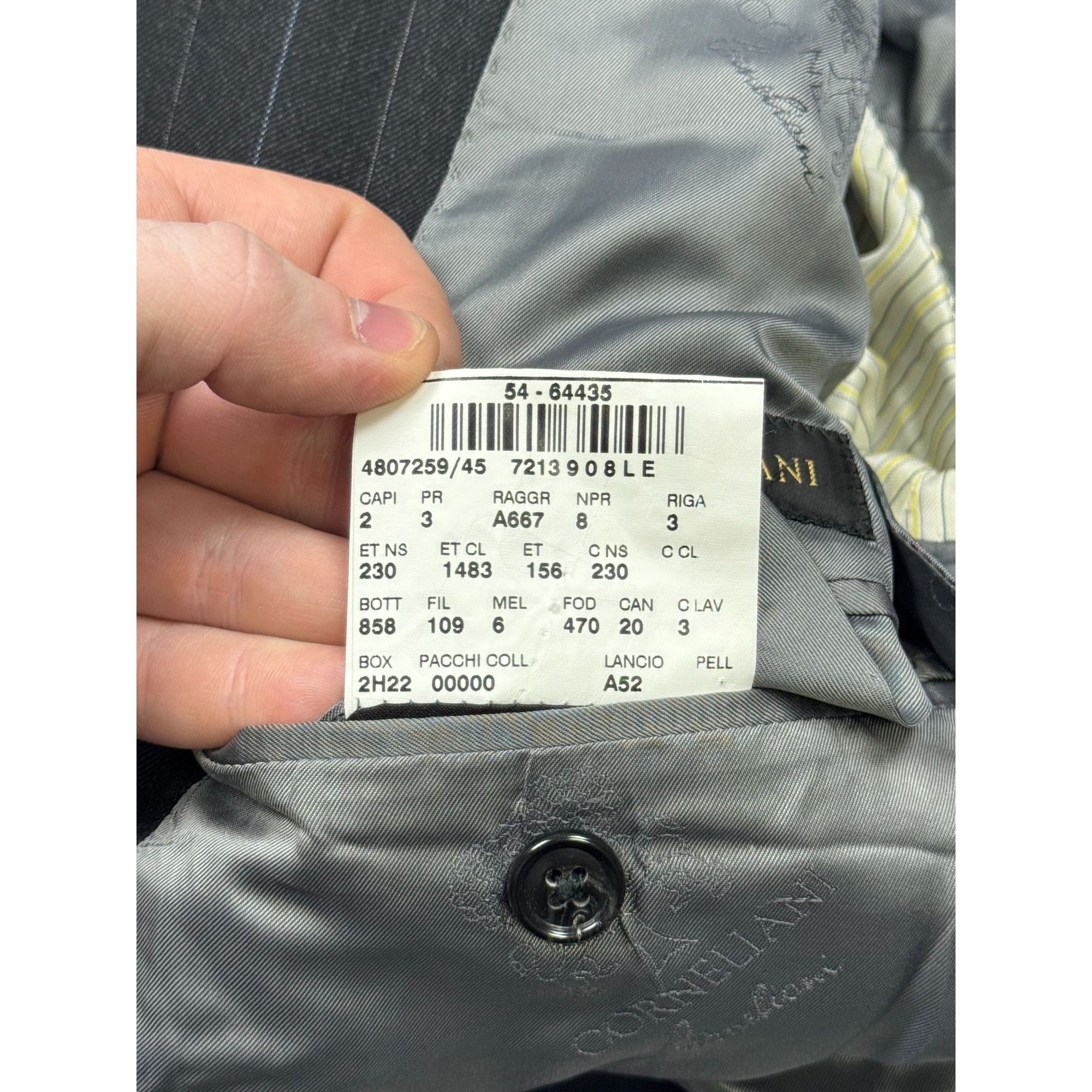 Corneliani Corneliani 120’S Extrafine Merino’s Wool Suit (Y1273) Size 44L - 9 Thumbnail