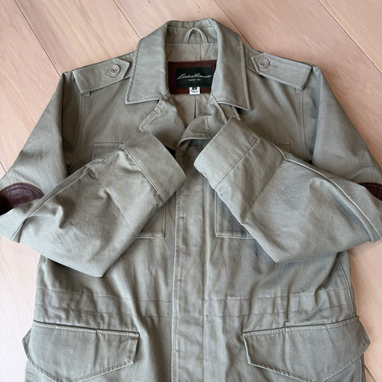 Eddie Bauer Eddie Bauer Explorer Field Coat M Khaki Full Zip Hunting Size US M / EU 48-50 / 2 - 5 Thumbnail