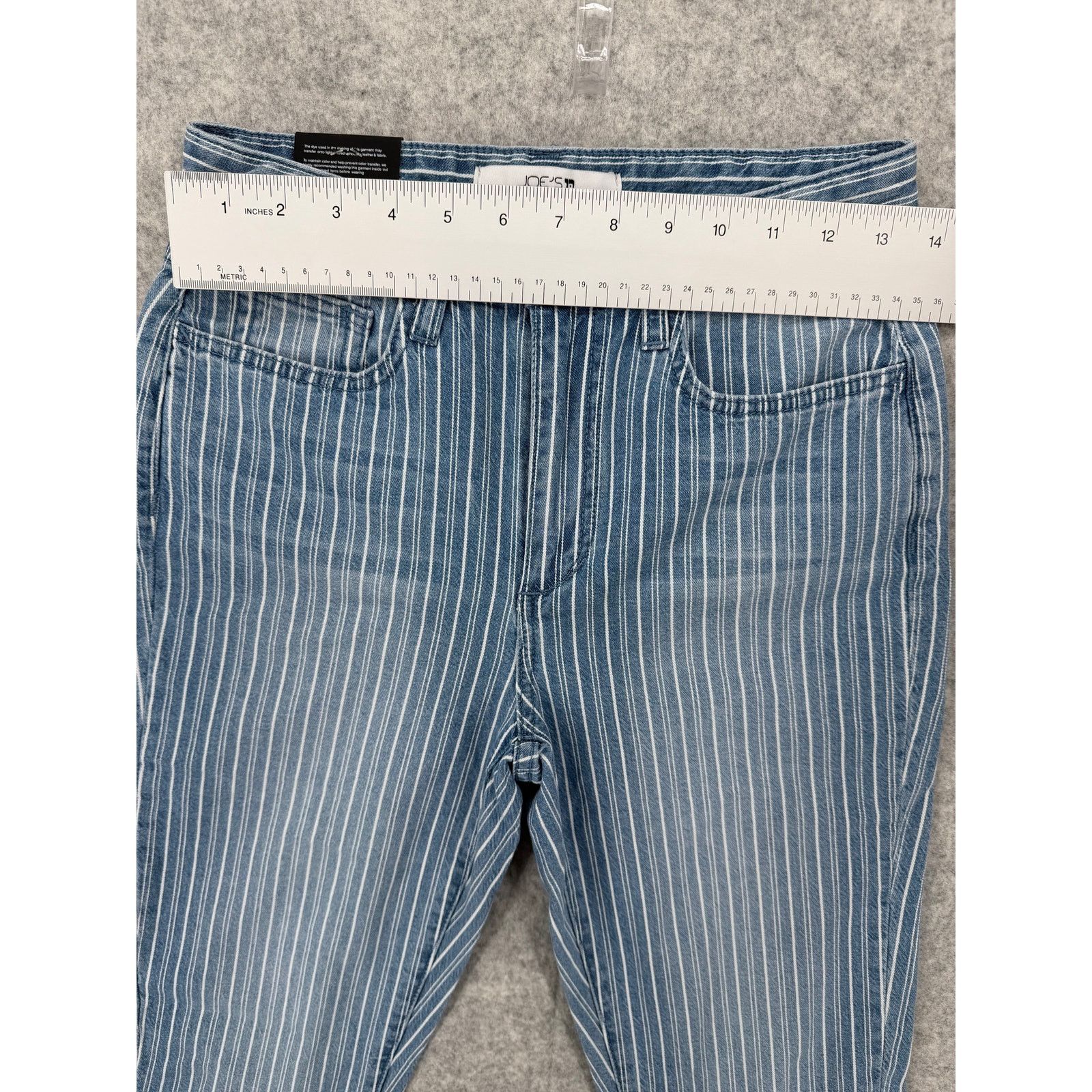 Joe's NWT Joe's Blake Stripe High-Rise Skinny Ankle Blue Jeans Size 27" / US 4 / IT 40 - 12 Thumbnail