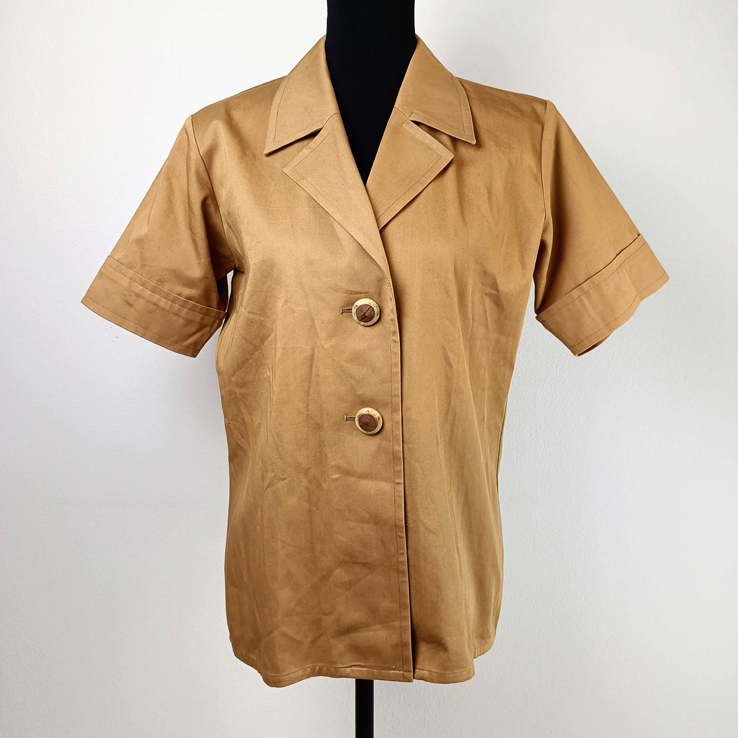 image of YVES Saint Laurent Vintage 1980S Summer Blazer in Brown, Women's (Size Medium)