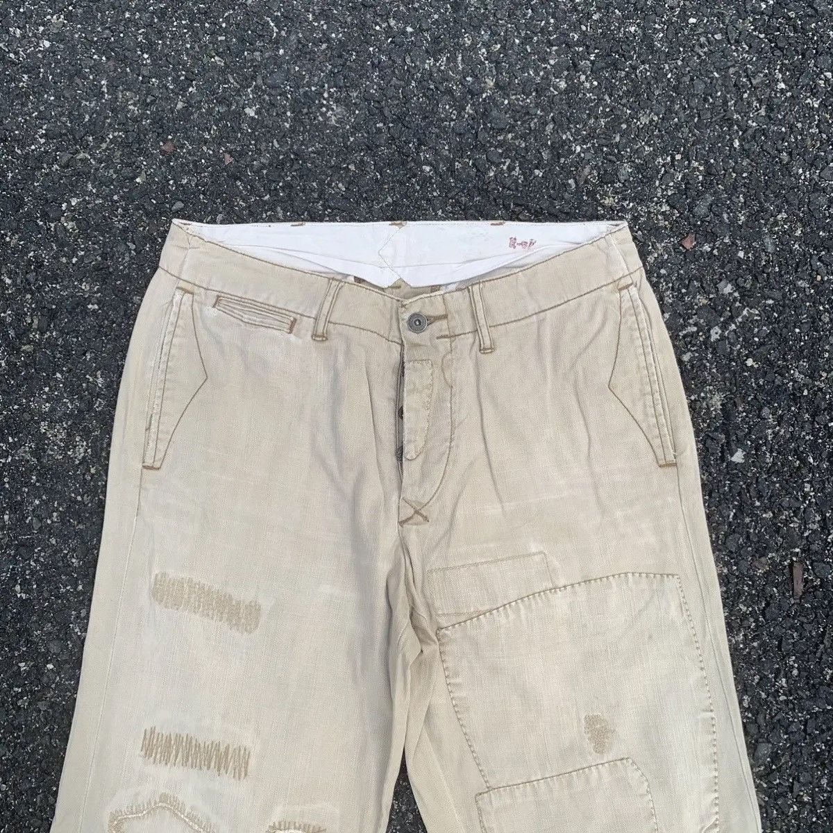 Polo Ralph Lauren × Ralph Lauren POLO RALPH LAUREN TROUSERS PATCHWORK RUGGED PANTS NICEDESIGN Size US 29 - 2 Thumbnail