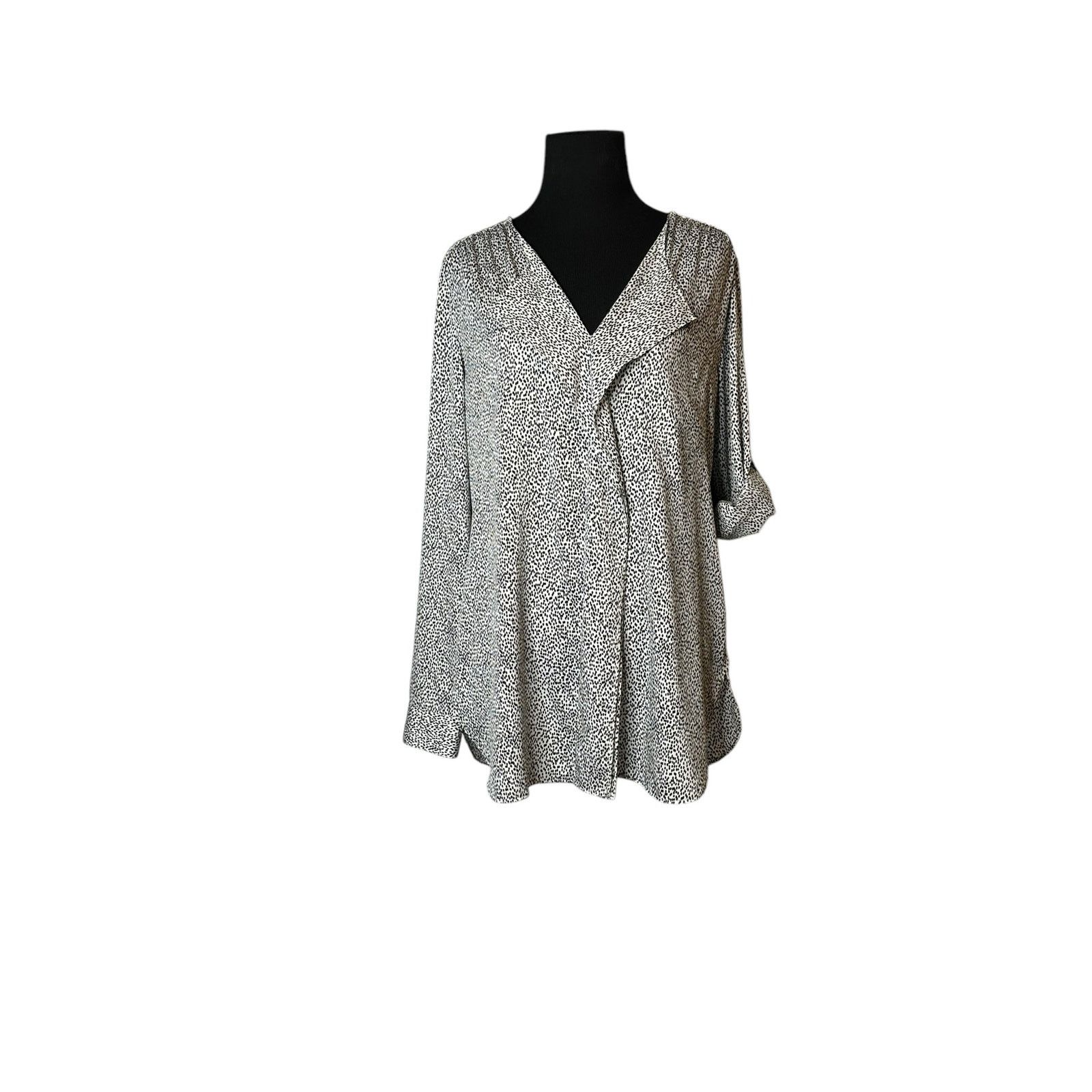 Ann Taylor Ann Taylor white black polka dots long sleeves blouse size 4 Size S / US 4 / IT 40 - 15 Thumbnail