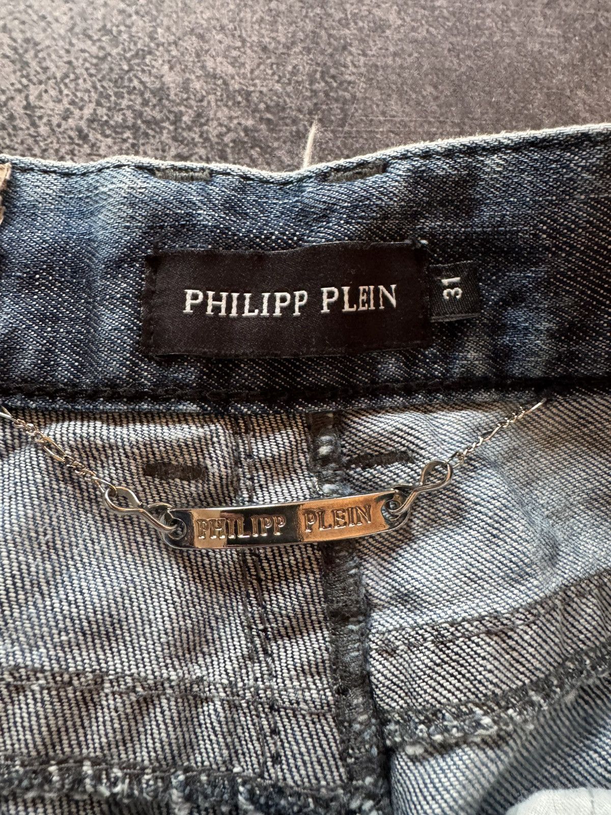 Vintage Philipp Plein Embroidered Pocket Flared Jeans