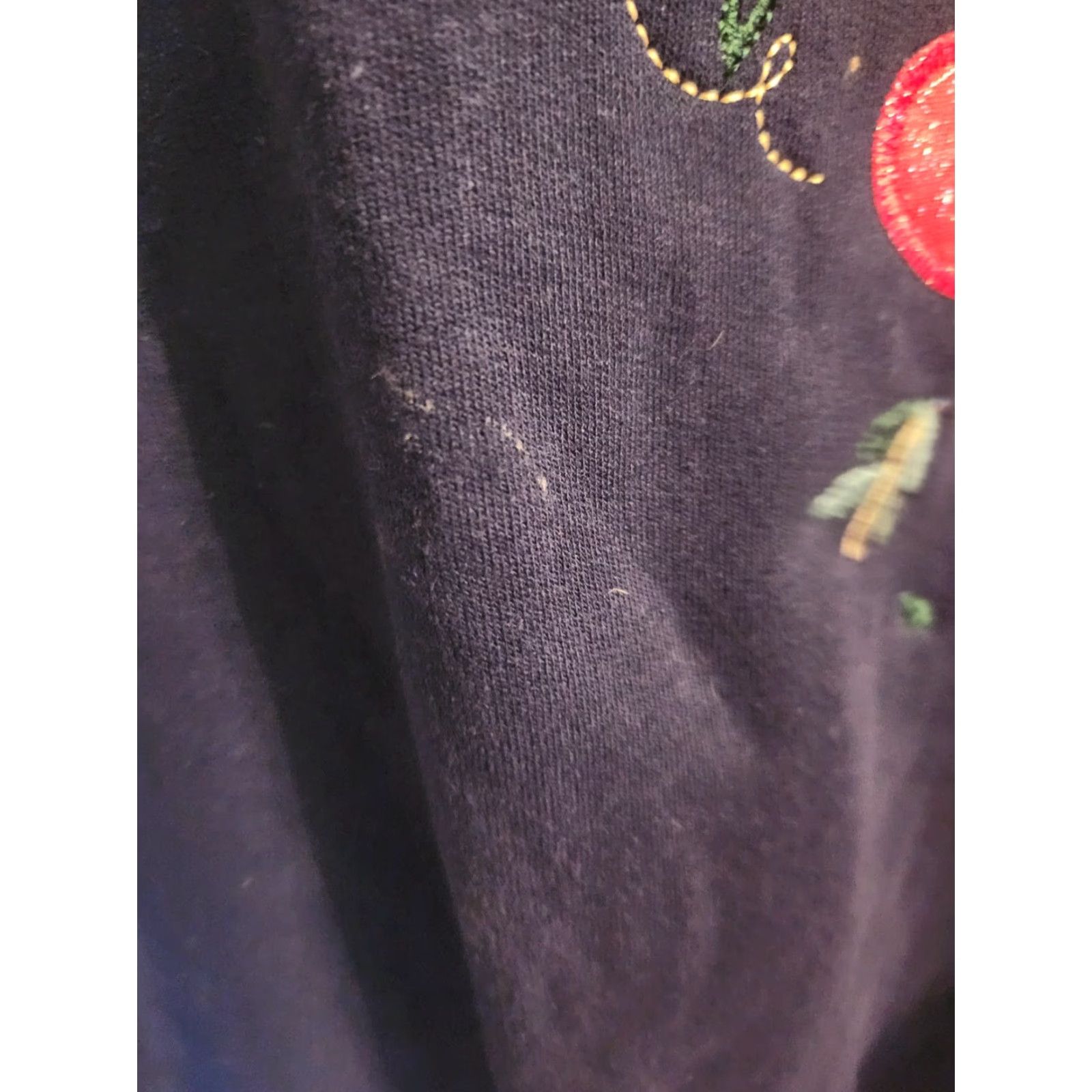 Endless VINTAGE Endless Designs Apples Embroidered Blue Sweatshirt 3X Plus Women Sweatshirt Size XXL / US 16-18 / IT 52-54 - 2 Thumbnail