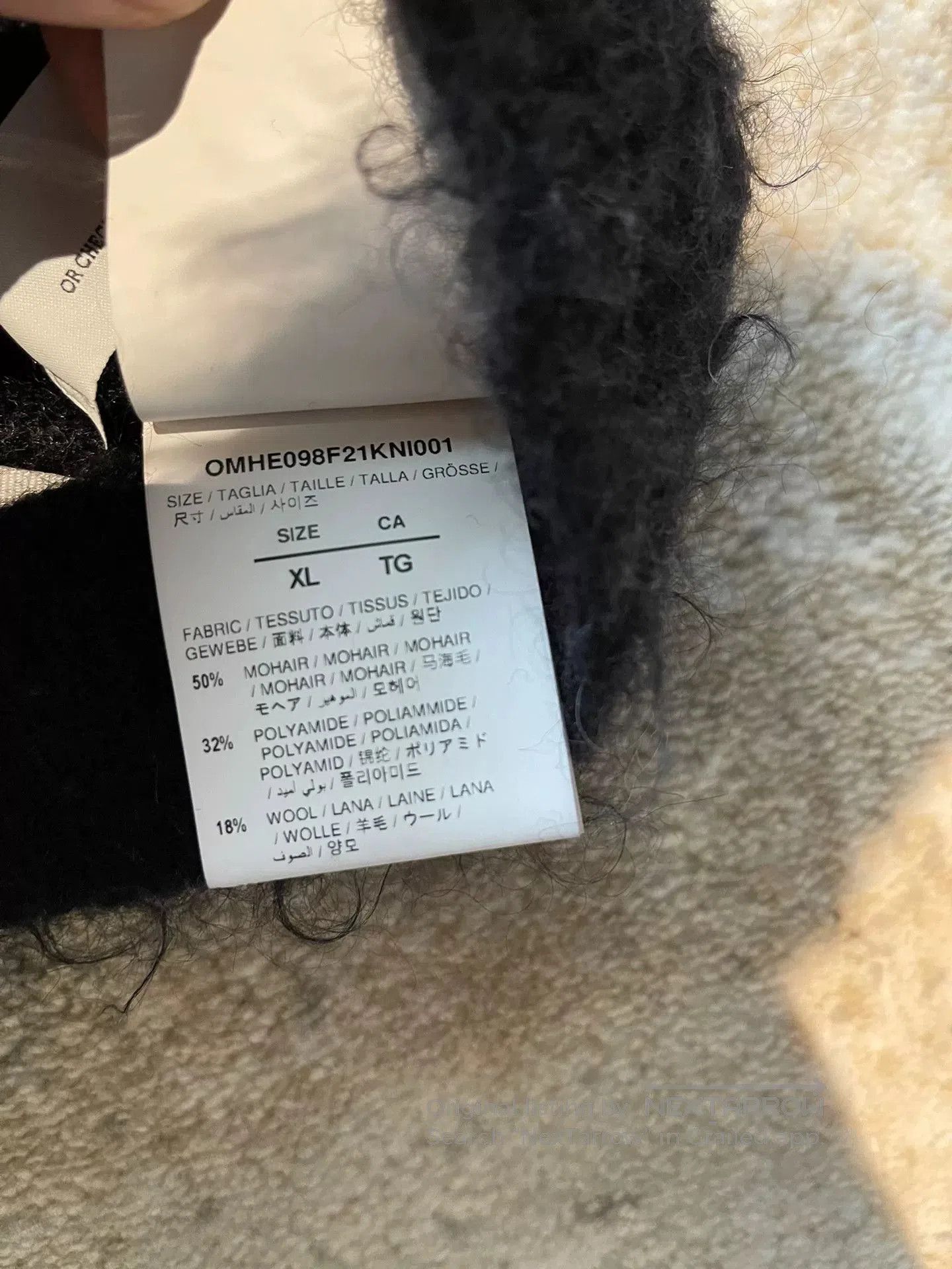 Off-White off white mohair logo sweater. Size XL / US 12-14 / IT 48-50 - 5 Thumbnail
