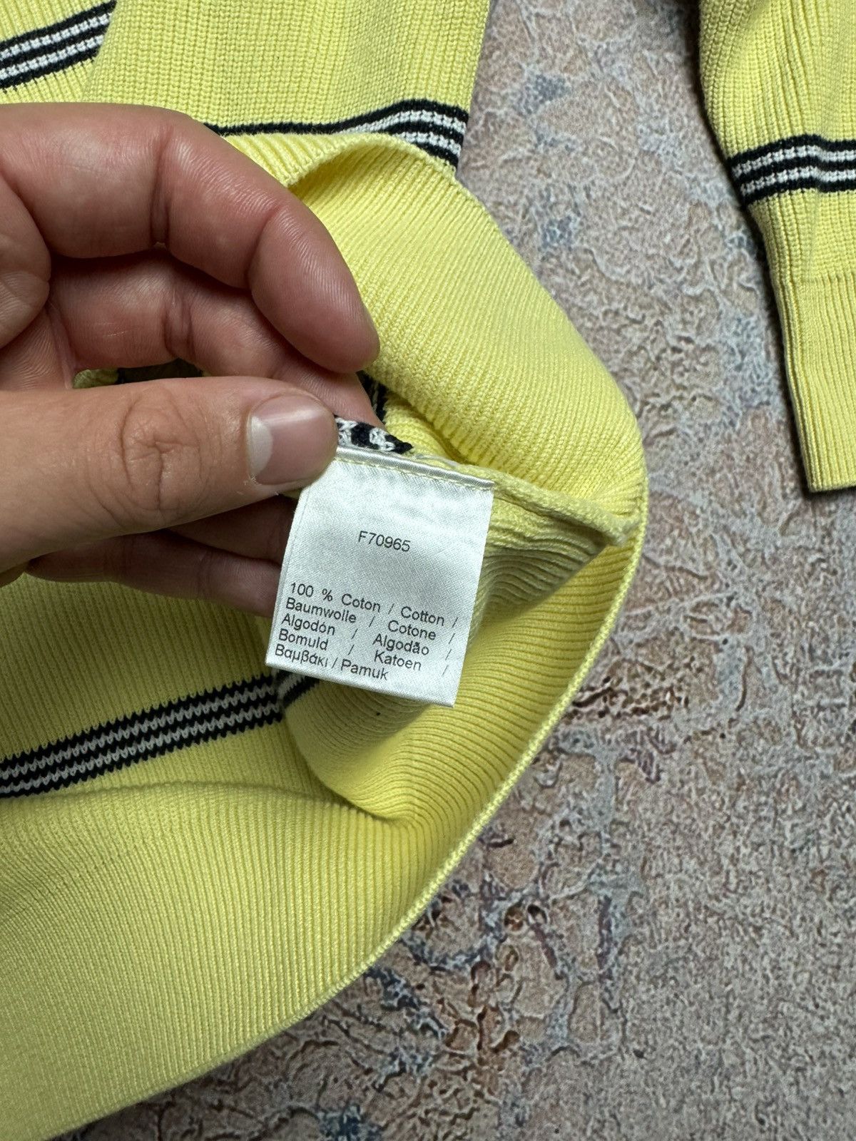 Lacoste Vintage Lacoste Sweater Knit Formal Jumper Yellow Size US XL / EU 56 / 4 - 13 Thumbnail