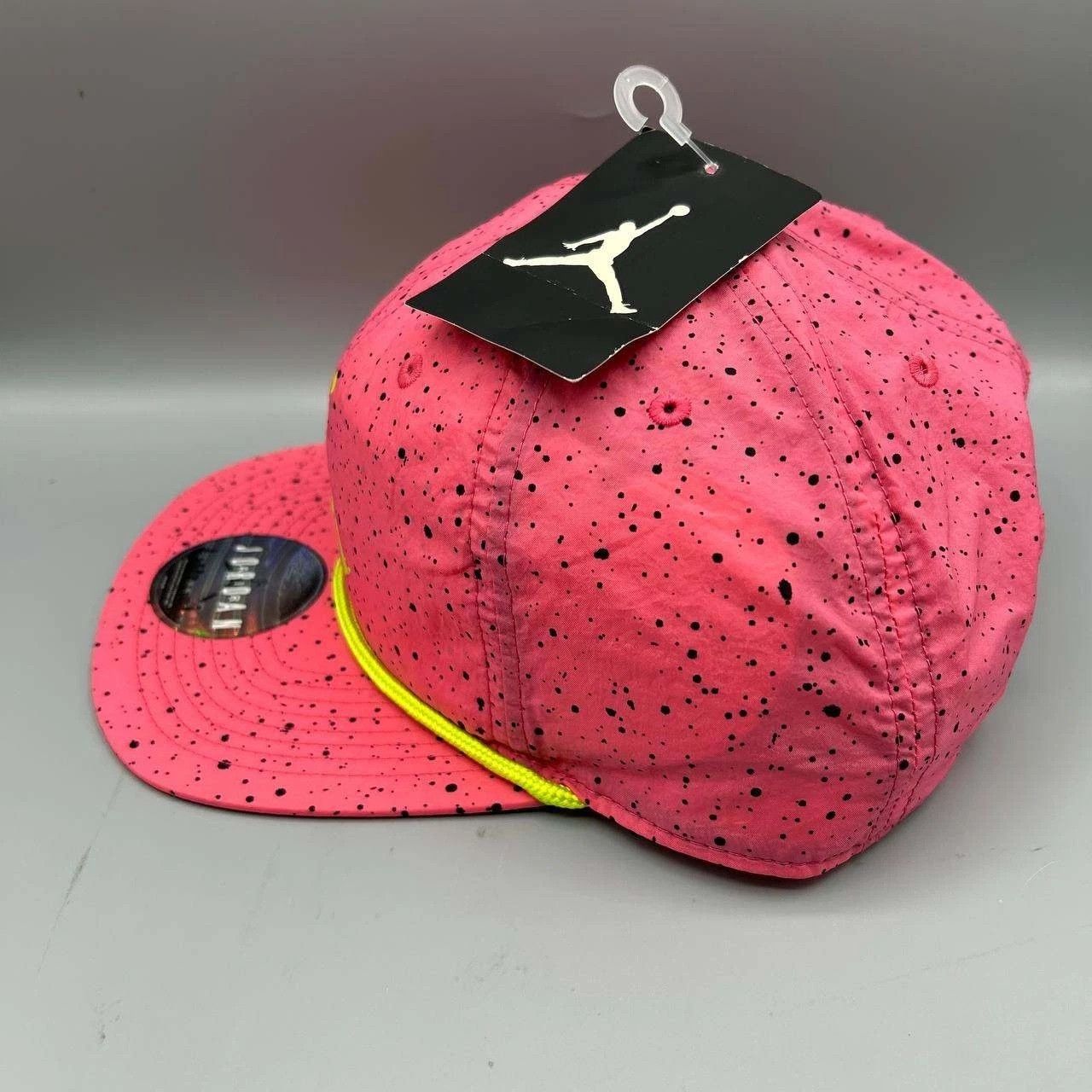 Jordan Brand Air Jordan Hat Men Pink Black Speckled Print Snap Back Cap Size ONE SIZE - 6 Thumbnail
