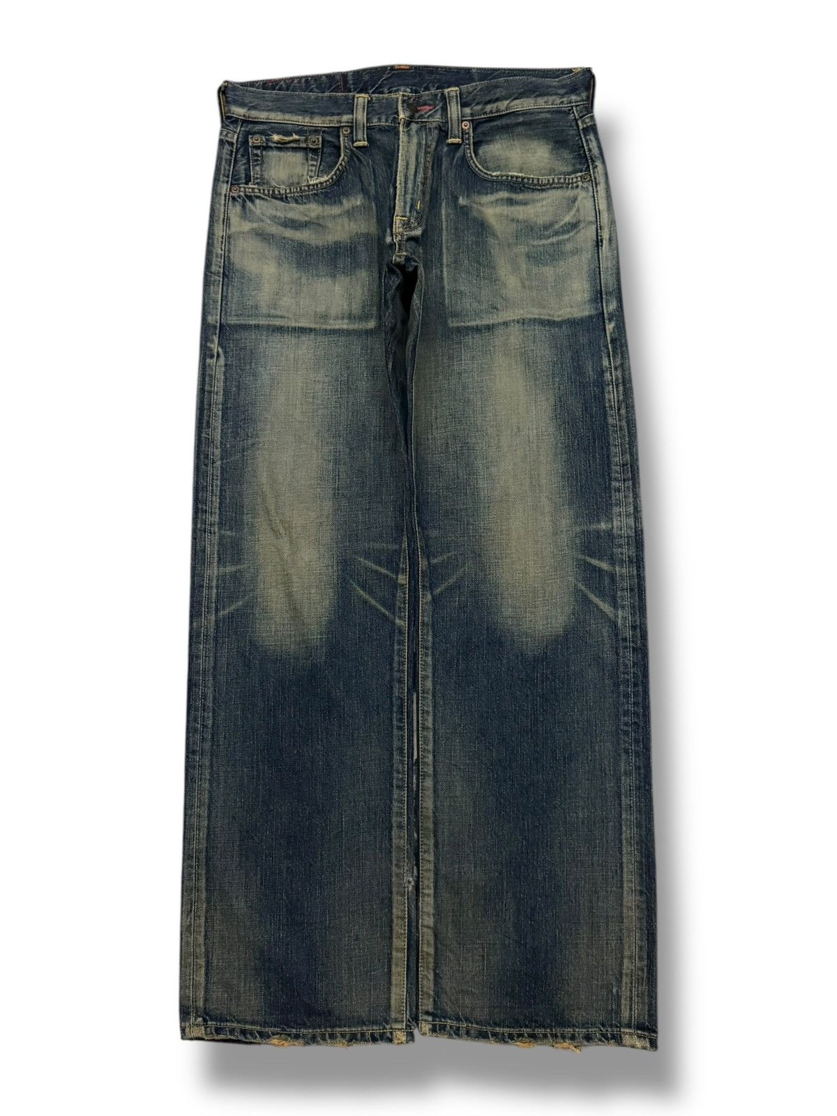 Edwin Vintage 00s Edwin 504 Japan, Vintage Faded Denim Jeans | W34 Size US 34 / EU 50 - 2 Thumbnail