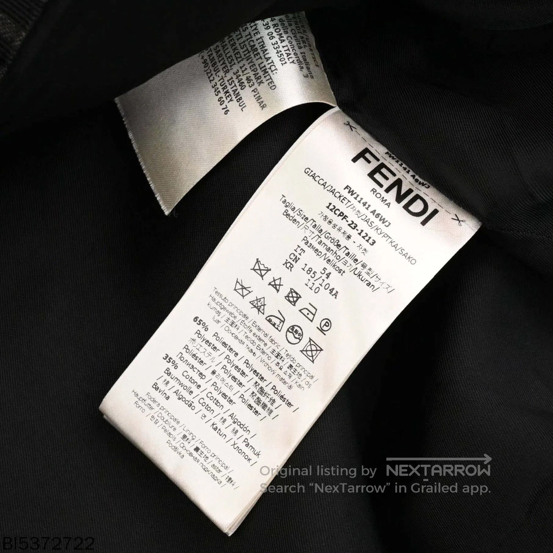 Fendi fendi logo patterned black long sleeve shirt. Size US XXL / EU 58 / 5 - 4 Thumbnail