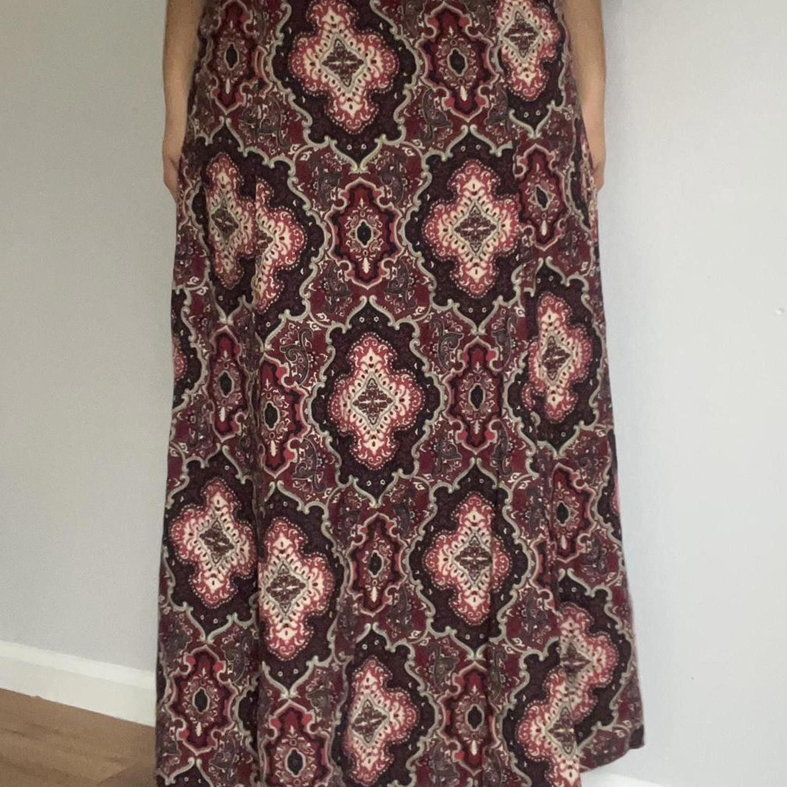 Other Red and burgundy midi skirt with a boho vibe #fairycore Size 32" / US 10 / IT 46 - 4 Thumbnail