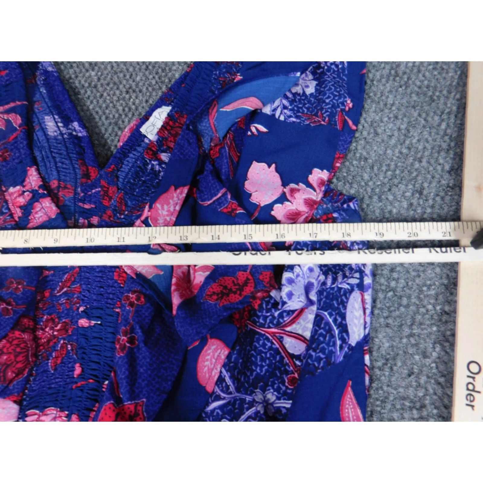 Vintage Sofia Blouse Womens Large Purple Floral Stretch Pullover Sleeveless Crew Neck Casual L Purple Regular Size L / US 10 / IT 46 - 5 Thumbnail