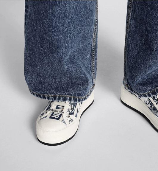 Dior o1w1db10825 KCK385 Low-Top Sneakers in White/Blue Size US 7 / IT 37 - 7 Thumbnail