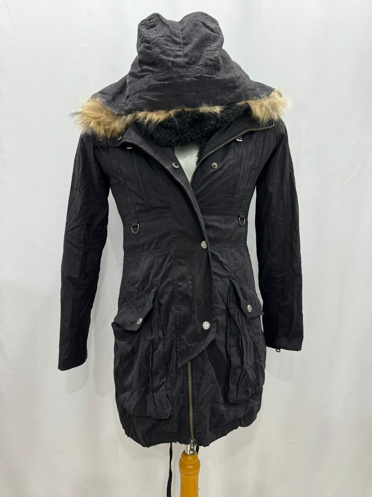 If Six Was Nine × Japanese Brand BARAK JAPAN Fur Hooded Parkas Jacket Size S / US 4 / IT 40 - 1 Thumbnail