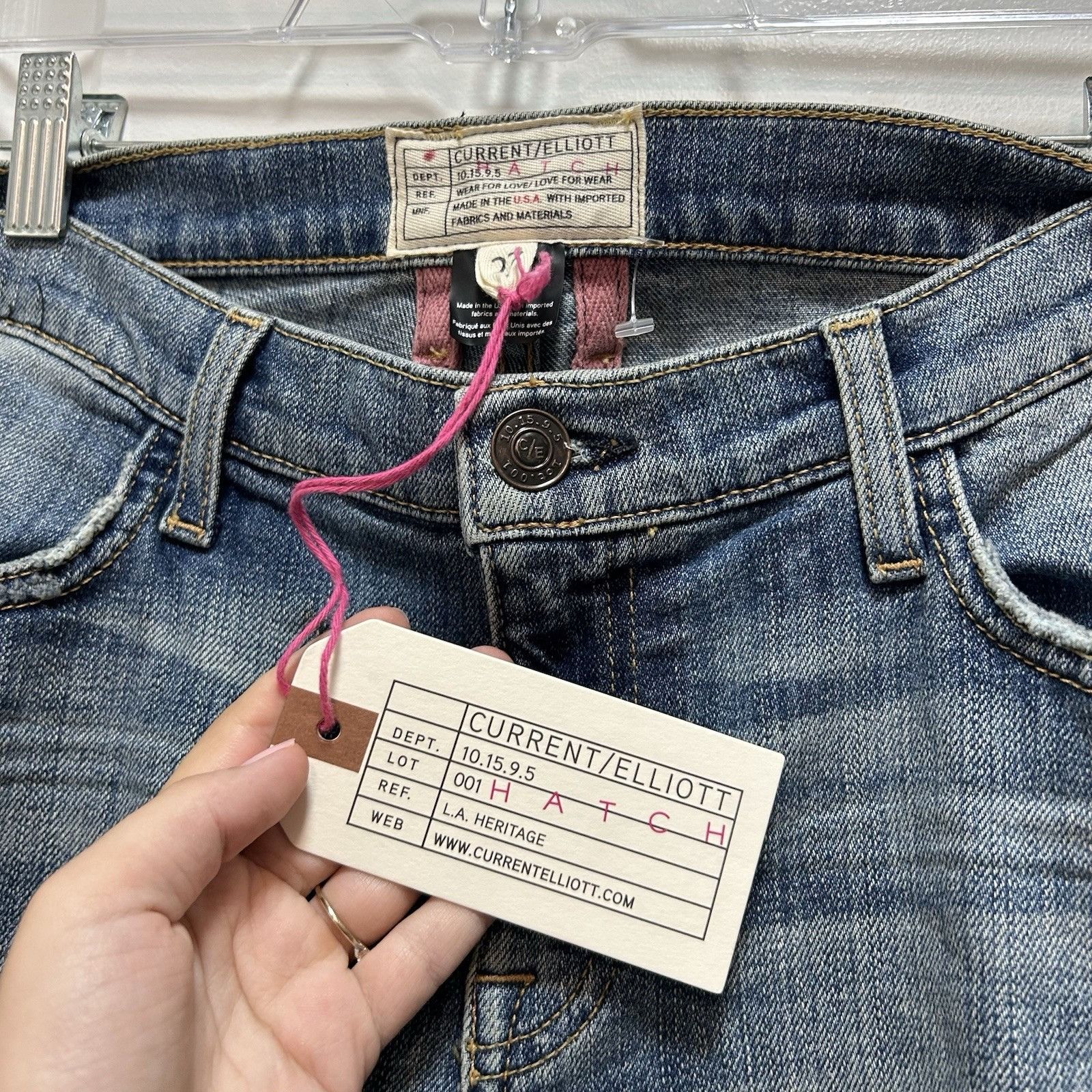 Current/Elliot Current Elliot x Hatch Jeans Womens Blue The Boyfriend Mater Size 27" / US 4 / IT 40 - 13 Thumbnail