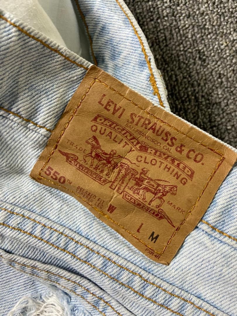Levi's Levis 550 Relaxed Fit Distressed Ripped Jeans (197) Size US 31 - 5 Thumbnail