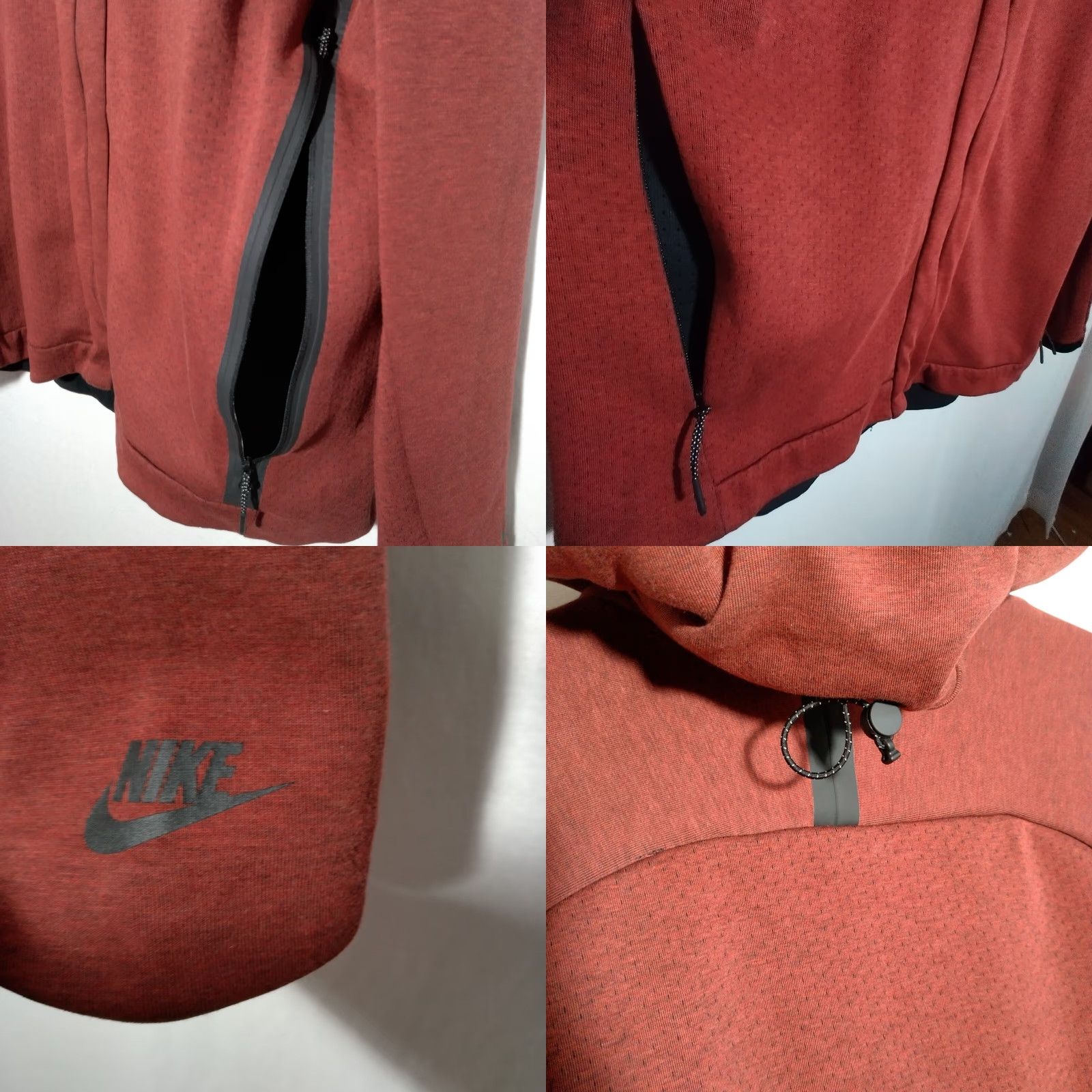 Nike Nike Tech Fleece Hoodie Men XXL Cayenne 2 Way Zipper Full Zip Sweatshirt Pocket Logo Sportswear Size US XXL / EU 58 / 5 - 8 Thumbnail