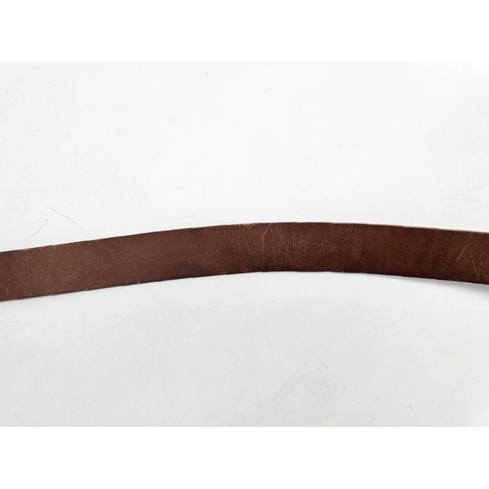 Vintage VINTAGE Brown Leather Belt with Brass Buckle - Guatemala Cowboy Western 1980s 34/85 Adult Unisex Belt Size 34/85 Mens Womens Boys Girls Size ONE SIZE - 6 Thumbnail