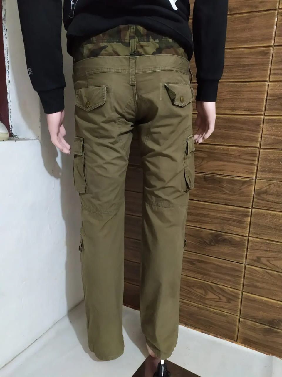 Japanese Brand Difference Rupert Olive Cargo Pants Double Waist Size US 30 / EU 46 - 3 Thumbnail