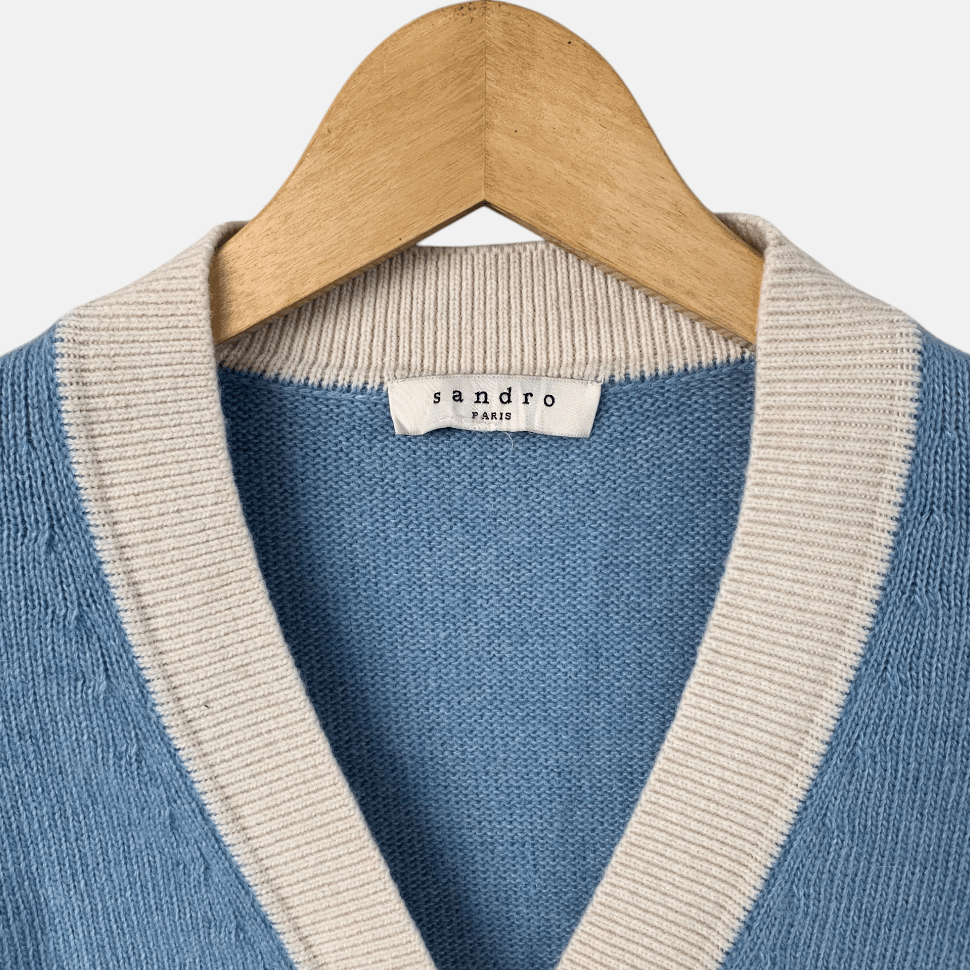 Designer × Sandro Sandro Spring Summer 2020 cardigan - blue sky Size L / US 10 / IT 46 - 2 Thumbnail