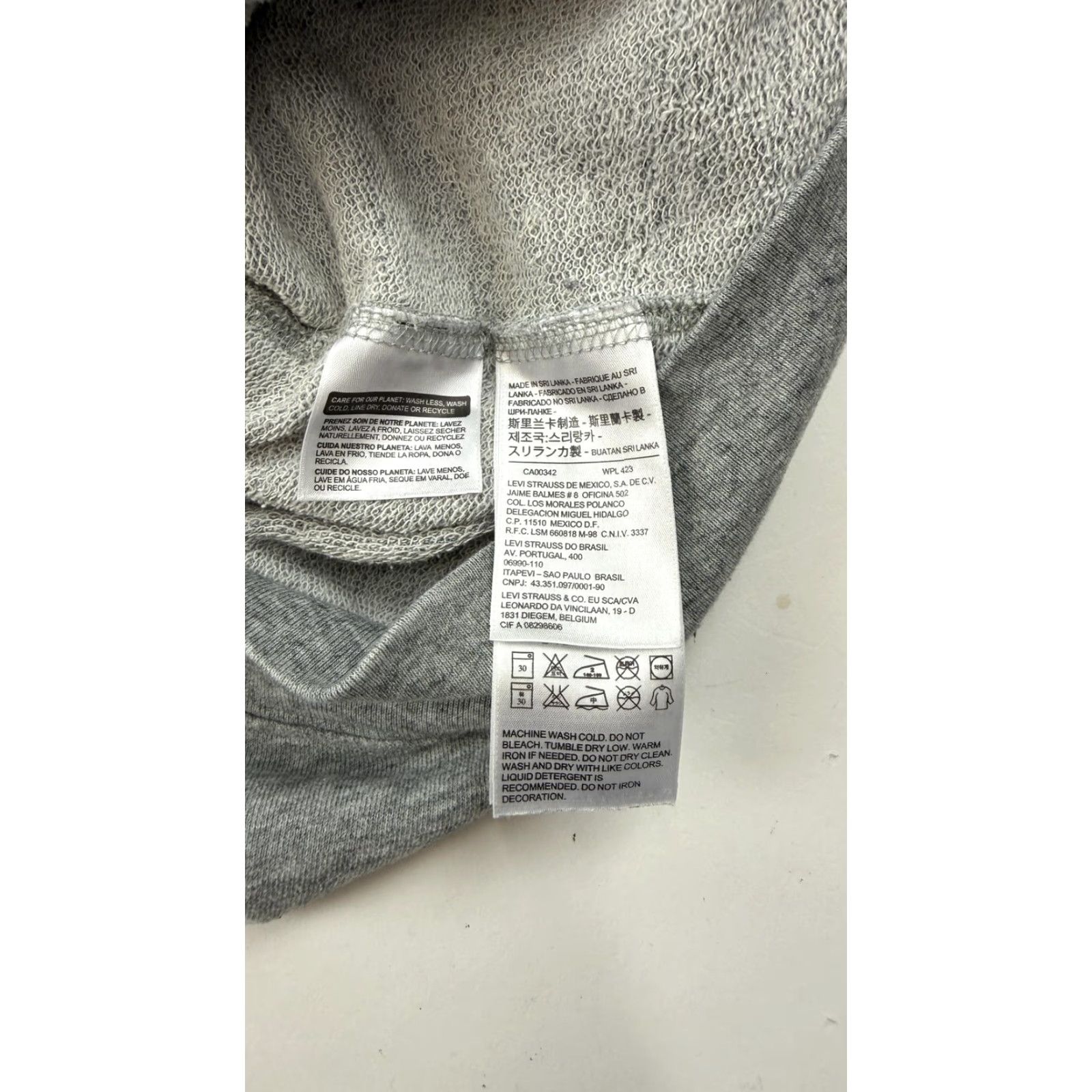 Levi's VINTAGE Levi's Hoodie Womens XS Gray Heather Full Zip Spell Out Logo Sweatshirt Jacket Size XS / US 0-2 / IT 36-38 - 4 Thumbnail