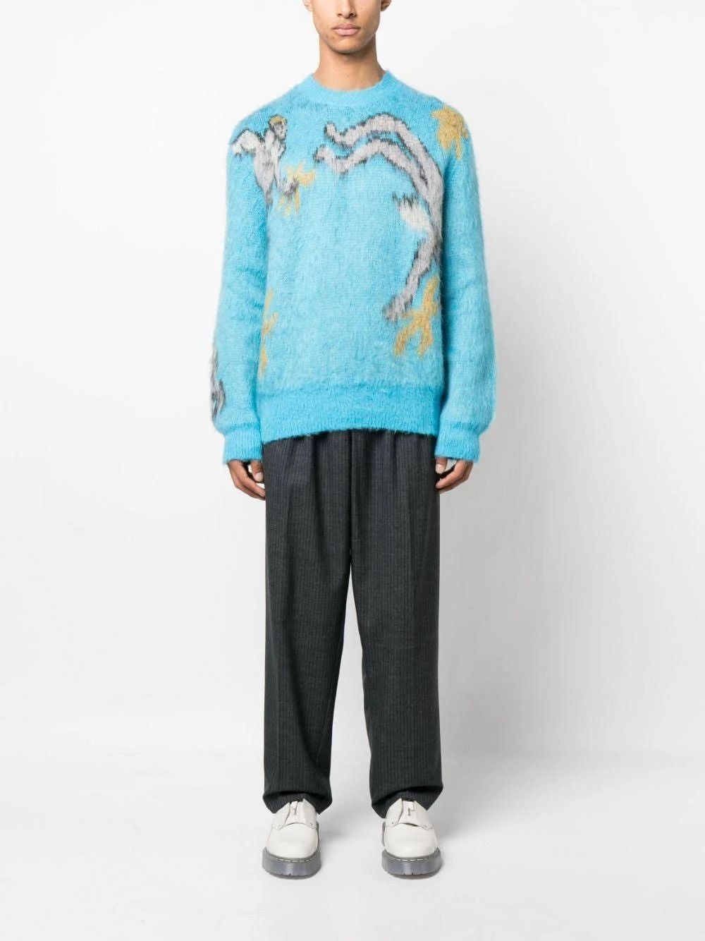 Marni o1srvl11e0624 Crewneck in Blue Size US M / EU 48-50 / 2 - 2 Thumbnail