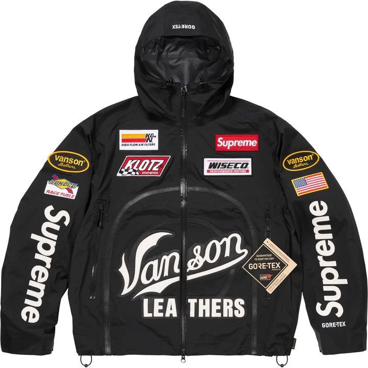Supreme Vanson Leathers GORE-TEX Shell Jacket (Size Medium)