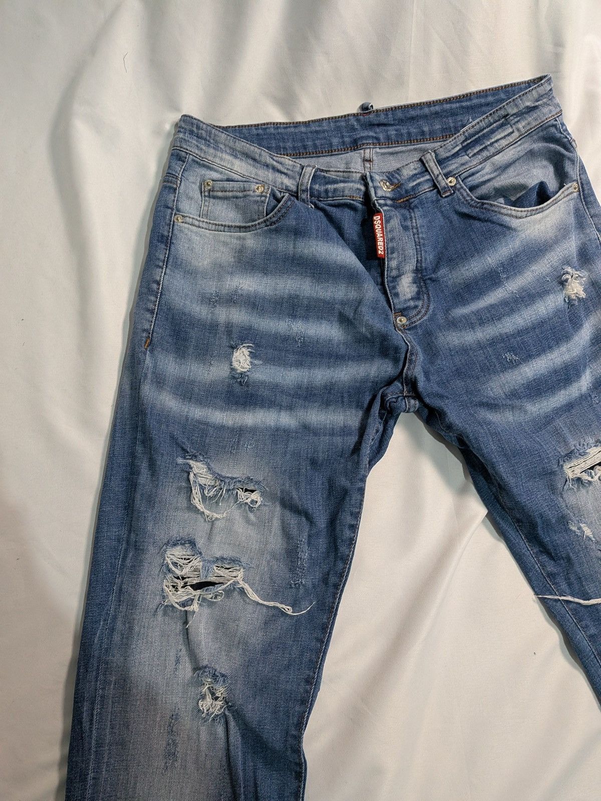Dsquared2 Dsquared2 Slim Distressed Jeans Fits W32 L32 Denim Size US 32 / EU 48 - 4 Thumbnail