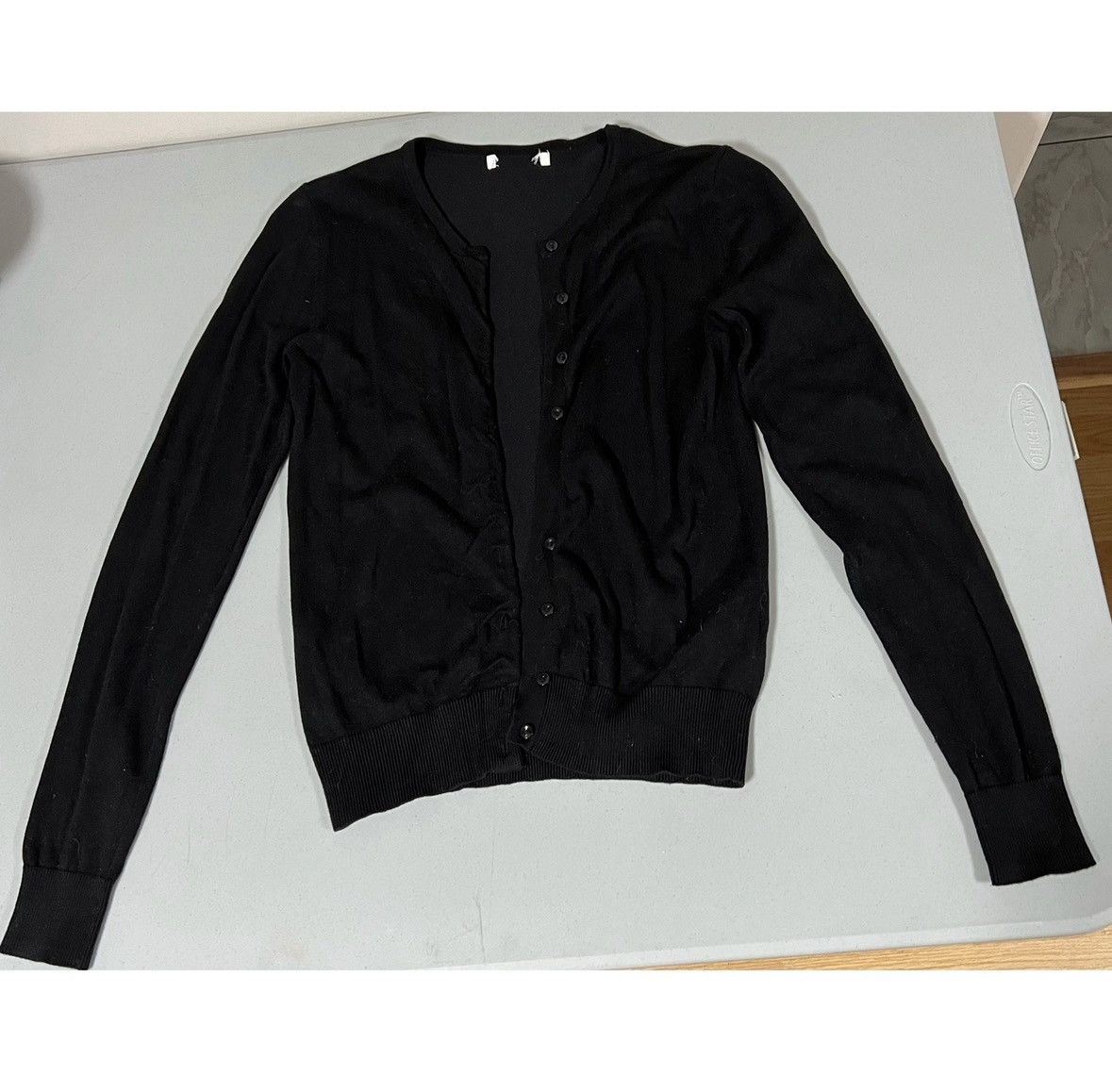Vintage Black Long Sleeve Button-Down Cardigan Sweater Shawl Size S🖤 Size S / US 4 / IT 40 - 1 Thumbnail