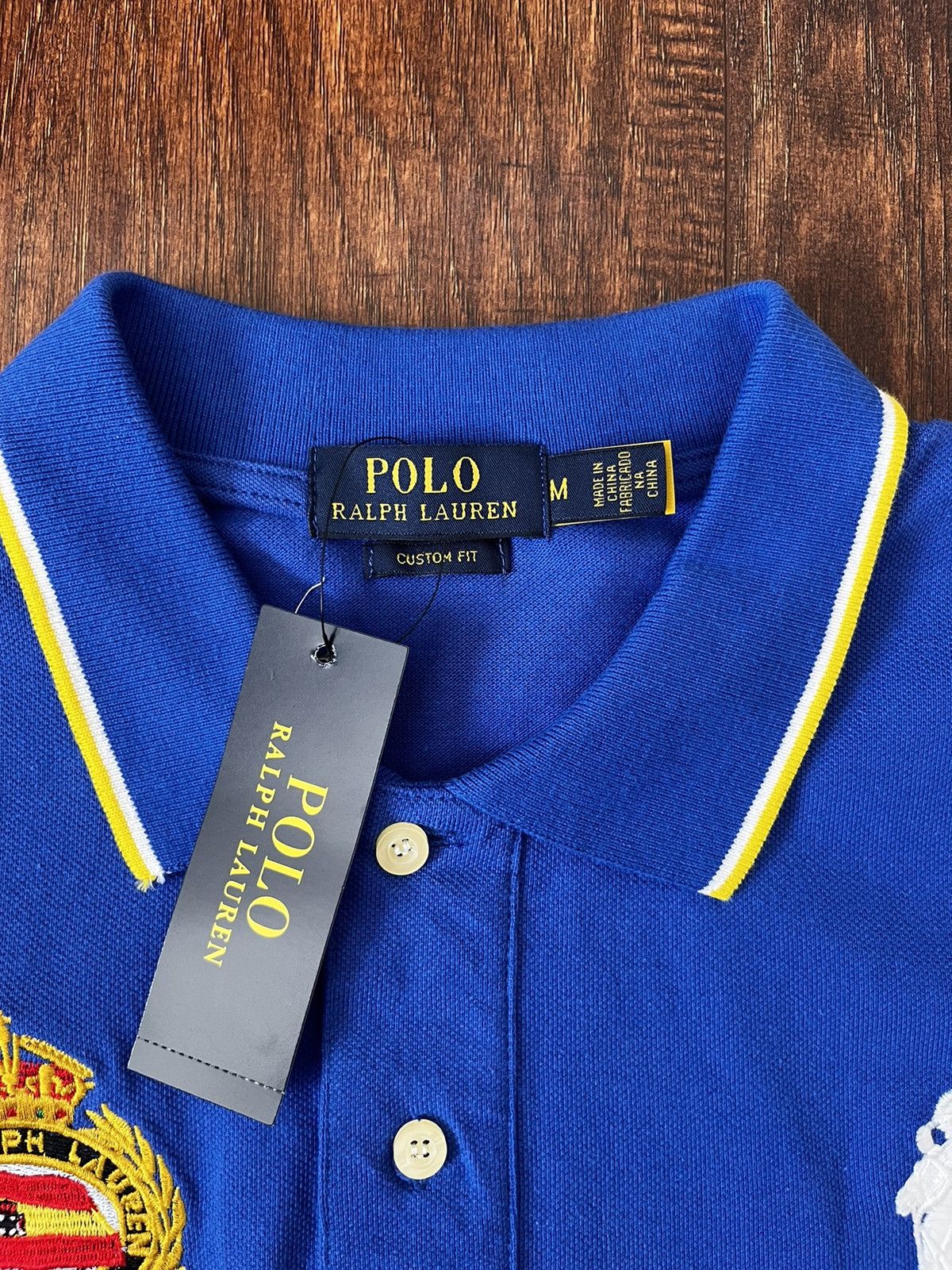 Polo Ralph Lauren × Ralph Lauren BRAND NEW polo Ralph Lauren blue and white MADRID polo Size US M / EU 48-50 / 2 - 2 Thumbnail