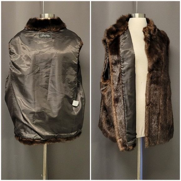 Other Donna Slayer's Fabulous Furs Brown Vegan Faux Fur Cozy Warm Size XXL / US 16-18 / IT 52-54 - 4 Thumbnail